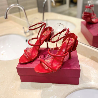 VT 26s Atelier Rose Sandals Red Leather 985380