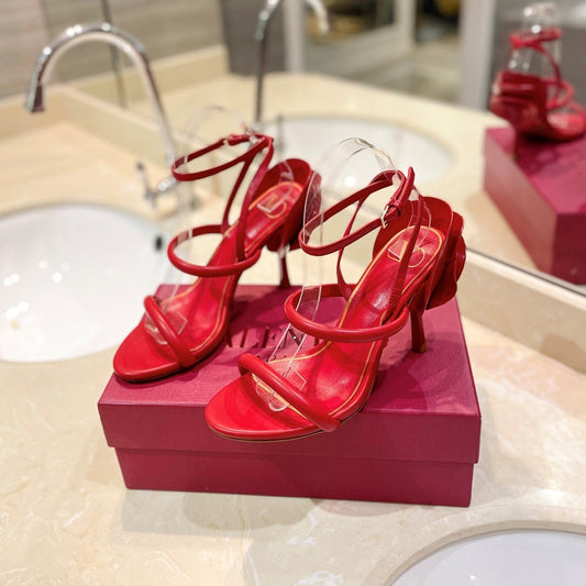VT 26s Atelier Rose Sandals Red Leather 985380