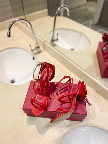 VT 26s Atelier Rose Sandals Red Leather 985380