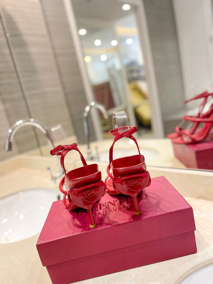 VT 26s Atelier Rose Sandals Red Leather 985380