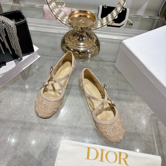 CD Very Ballet Flat Beige Lace 679840