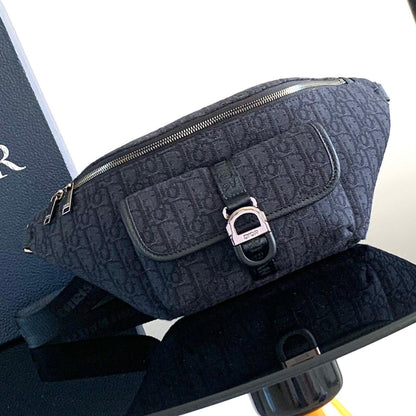 Dior 8 Waist Bag Black Frabic 336248