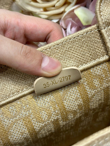 Dior 2026 Book Tote Bag With Médaillon Embroidery Beige Canvas 288466
