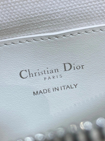 CD 2026 D-Dream Oblique Jacquard 24cm White Grey Cotton Calfskin 289148
