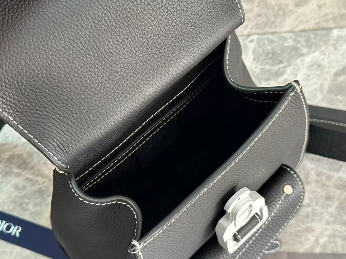 CD Gallop Sling Bag Black Grained Calfskin
