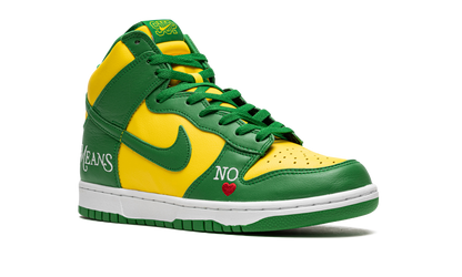 SB Dunk High "Supreme - By Any Means - Green/Yellow" DN3741 700