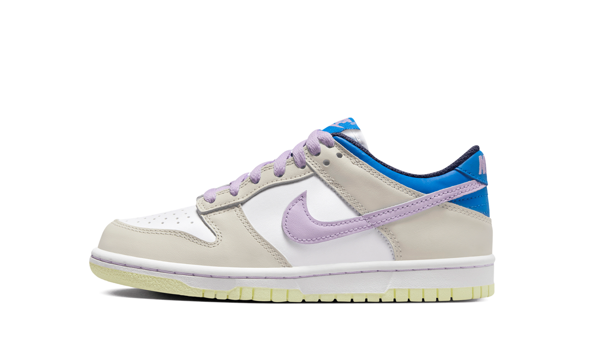 Nike Dunk Low Grade School "Khaki Blue Pink" FB9109-103