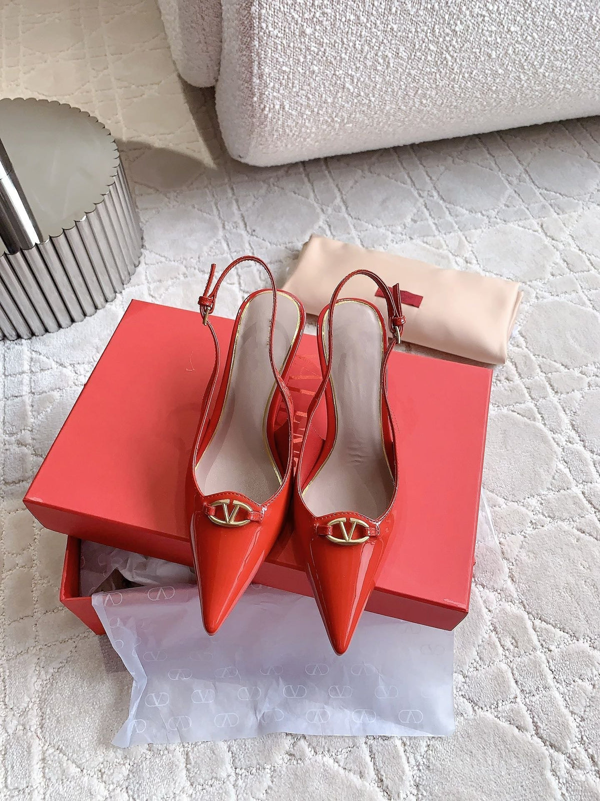 Vlogo Slingback Pump 65MM Shiny Red